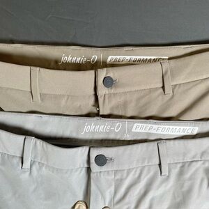 johnnie-O Men's Flat Front Shorts - Tan and Gray